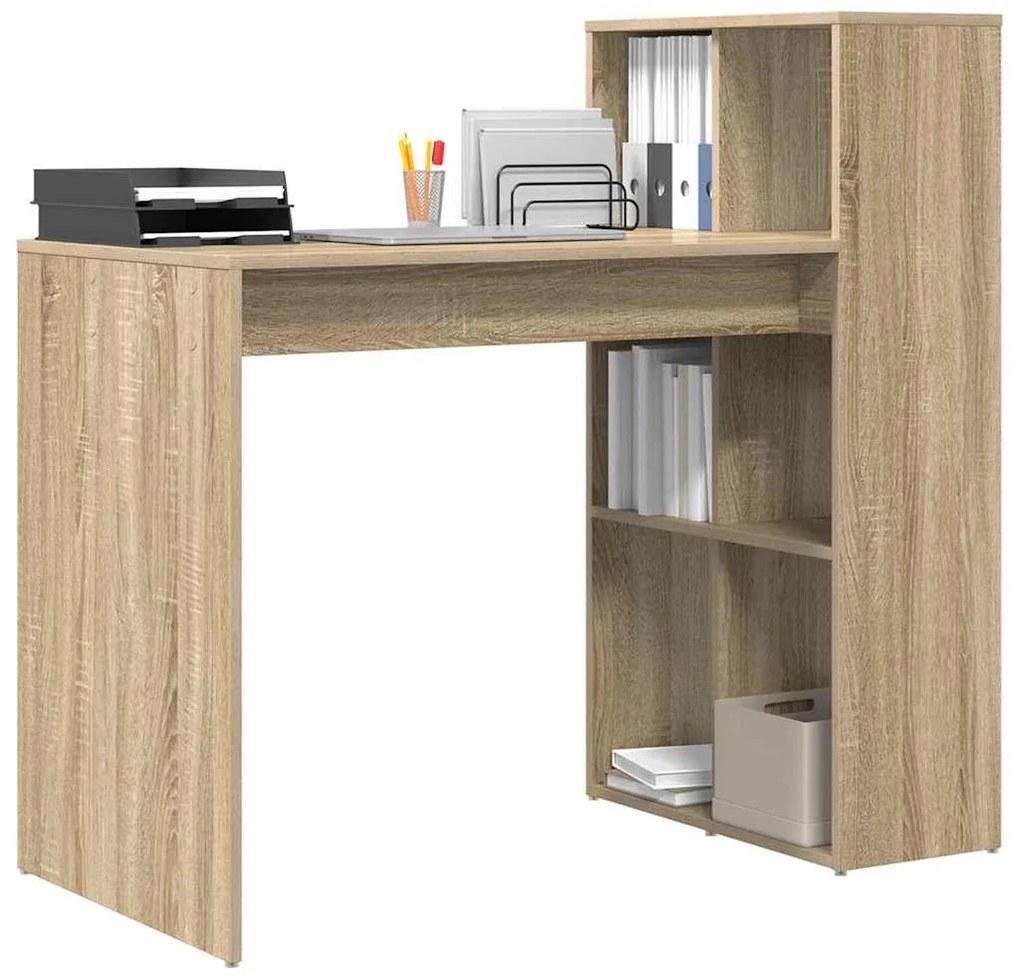 vidaXL Γραφείο Sonoma Δρυς 108 x 55 x 103.5 εκ Επεξεργασμένο ξύλο