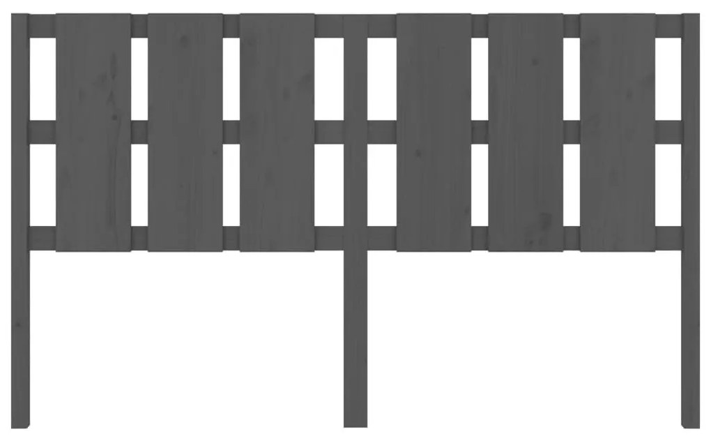 Κεφαλάρι Κρεβατιού Γκρι 165,5 x 4 x 100 εκ. Μασίφ Ξύλο Πεύκου - Γκρι