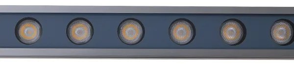 LED Wall Washer Αρχιτεκτονικού Φωτισμού 100cm GENIUS 24W CREE 24v 2880lm Δέσμης 10-30° Μοιρών Αδιάβροχο IP66 Θερμό Λευκό - Πορτοκαλί 2200k GloboStar 05101 - 05101