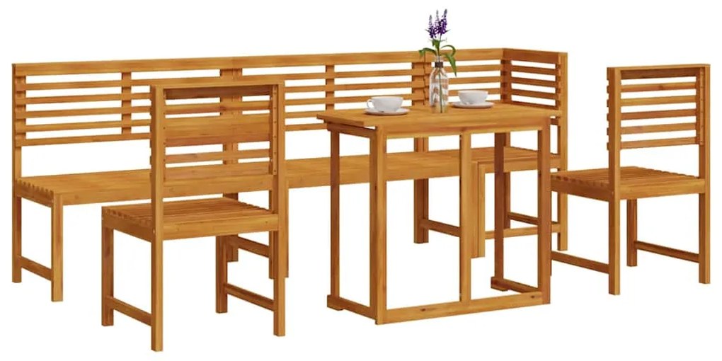 vidaXL Σετ Μπιστρό Κήπου 6 pcs Καφέ Μασίφ ξύλο ακακίας