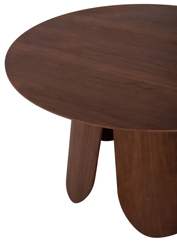 ΤΡΑΠΕΖΙ ΣΤΡΟΓΓΥΛΟ DENTY HM9612.02 MDF ΜΕ ΚΑΠΛΑΜΑ ΔΡΥΟΣ-ΧΡΩΜΑ ΚΑΡΥΔΙ Φ120x75Υεκ.