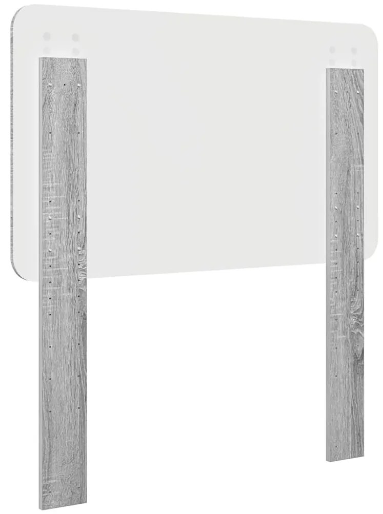 vidaXL Κεφαλάρι με κεφαλάρι Γκρίζο Σονομα 100 cm Επεξεργασμένο ξύλο