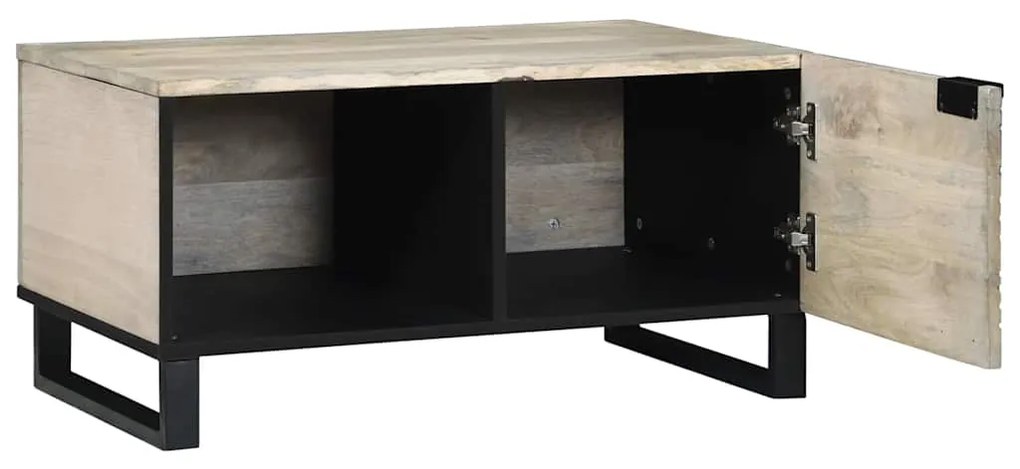 vidaXL Τραπεζάκι σαλονιού Μπεζ και Μαύρο 80 x 50 x 40 cm