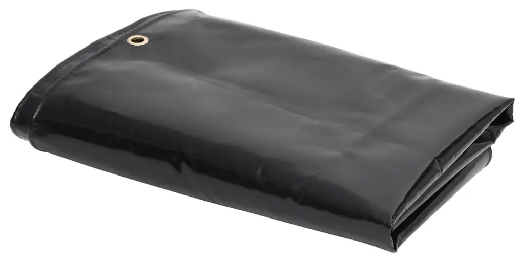 vidaXL Μουσαμάς Μαύρος 650 γρ./μ.² 1,5 x 20 μ.