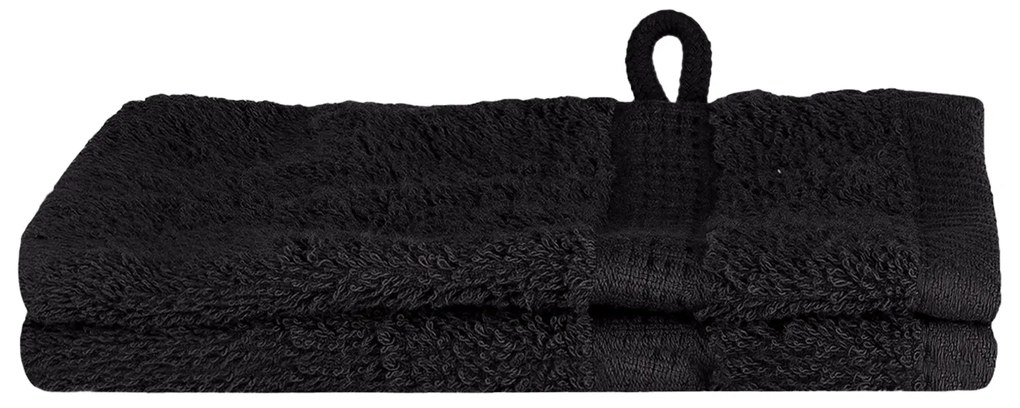 vidaXL Πετσέτες 2 pcs Μαύρο 15 x 21 cm Βαμβάκι