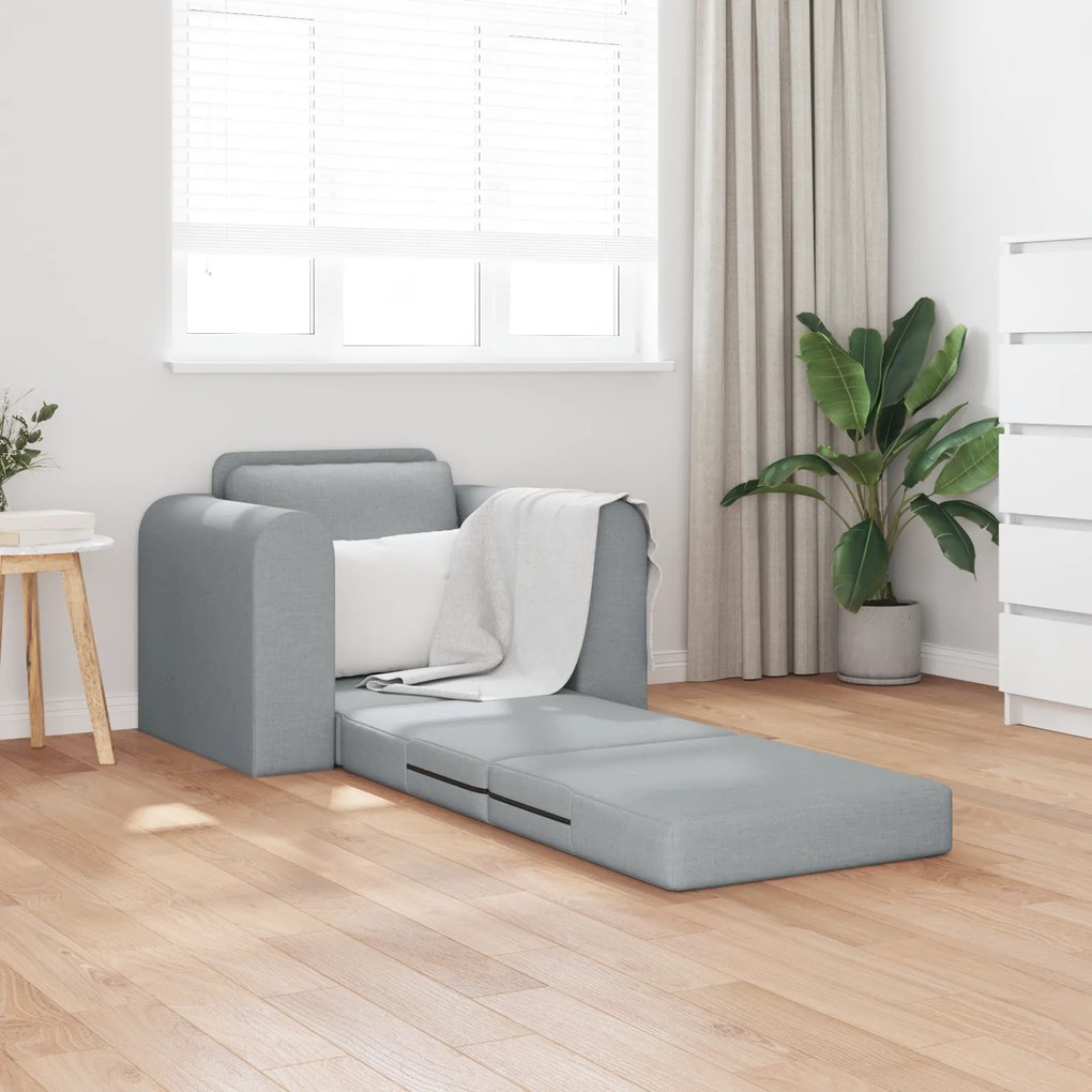 vidaXL Καναπές Κρεβάτι 2 Σε 1 Ανοιχτό Γκρι 98x71x83 εκ. Ύφασμα