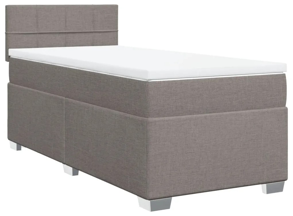 ΚΡΕΒΑΤΙ BOXSPRING ΜΕ ΣΤΡΩΜΑ TAUPE 90X190 ΕΚ.ΥΦΑΣΜΑΤΙΝΟ 3285747