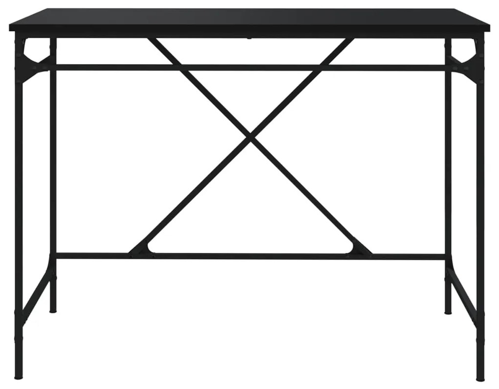 vidaXL Γραφείο Μαύρο 100 x 50 x 75 εκ. Επεξεργασμένο Ξύλο / Σίδηρος