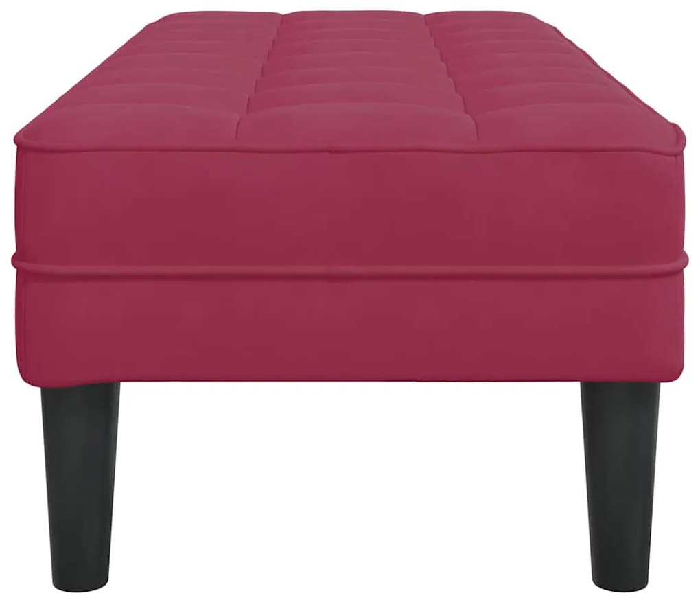 vidaXL Παγκάκι Κόκκινο 113 x 57 x 39 εκ. Βελούδο