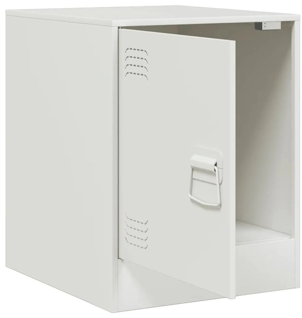vidaXL Κομοδίνα 2 τεμ. Λευκό 34,5 x 39 x 44 εκ. από Χάλυβα