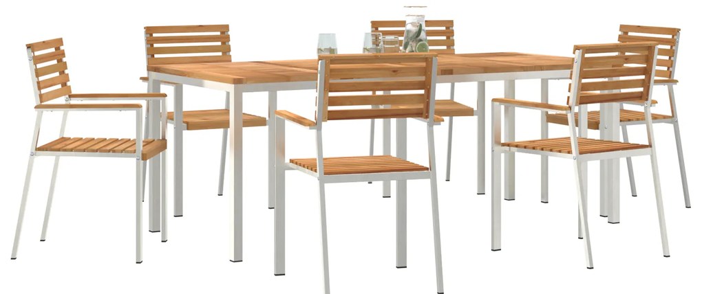 vidaXL Σετ Τραπεζαρίας Κήπου 7 pcs