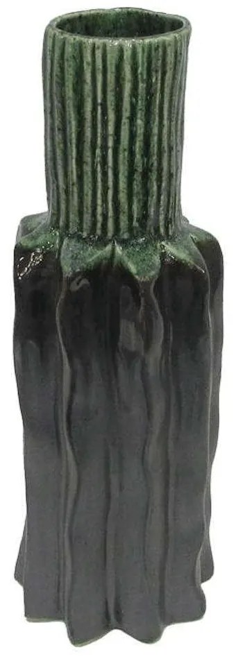 Βάζο Κεραμικό 003-223-089 12,5x12,5x37,5cm Grey-Green Ceramic