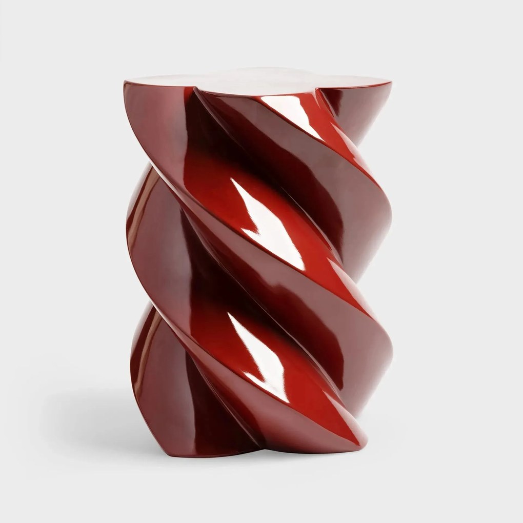 Βοηθητικό Τραπέζι Pillar Marshmallow - Κόκκινο Fiber Glass H39.5 x Ø29 cm Home - &amp;k Amsterdam