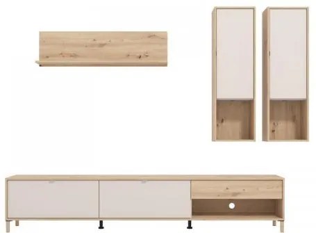 ΚΕΝΤΡΟ ΨΥΧΑΓΩΓΙΑΣ-ΣΥΝΘΕΣΗ NORWICH ARTISAN ΟΑΚ/CASHMERE 234x40x197εκ 11014069
