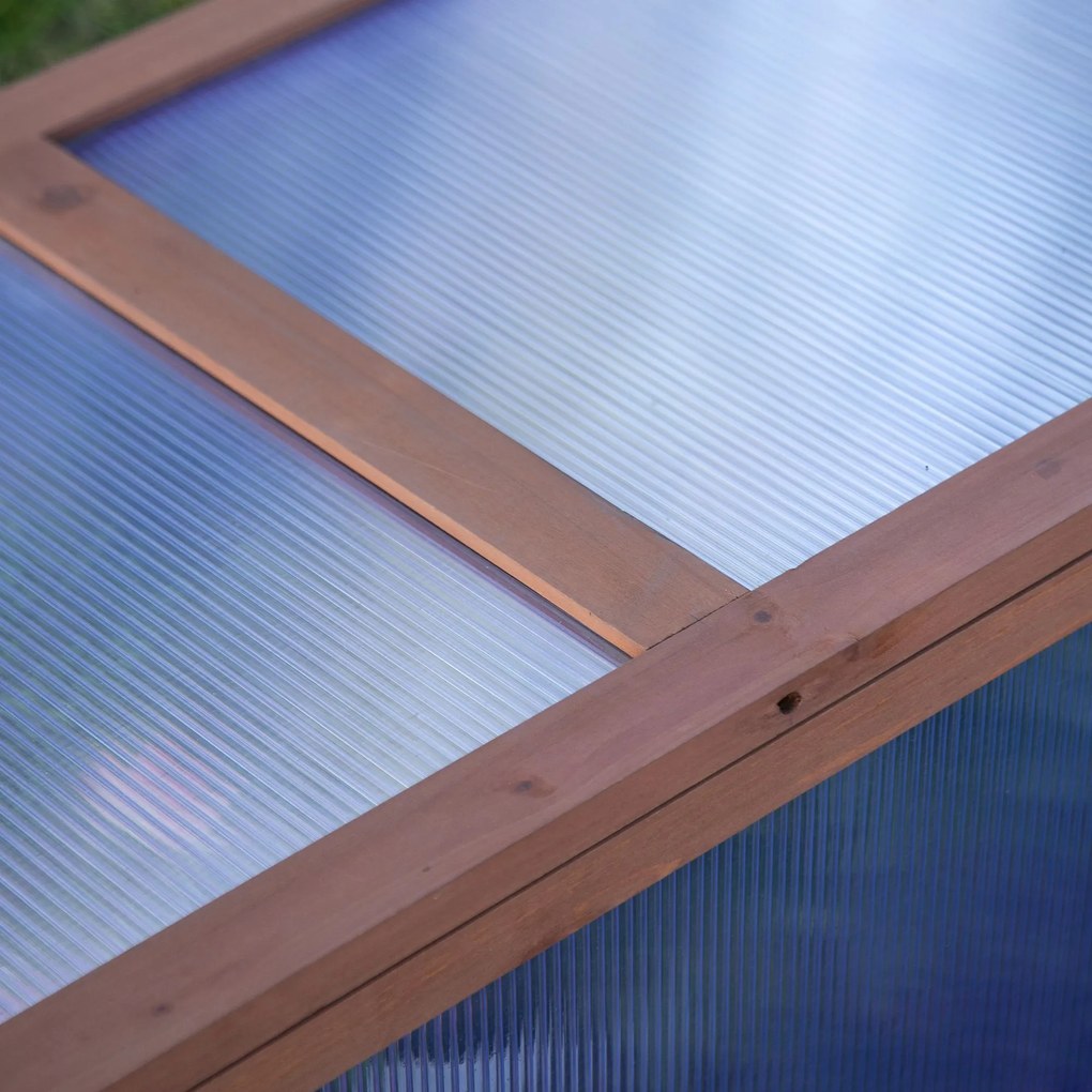 Outsunny Μίνι Θερμοκήπιο, Μικρό Θερμοκήπιο για τον Κήπο, με Πάνελ PC, Καλή Διαπερατότητα Φωτός, 100L x 65W x 40H cm