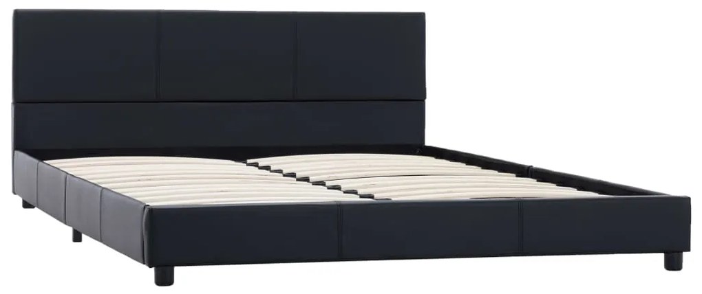 vidaXL Πλαίσιο Κρεβατιού Μαύρο 140 x 200 εκ. από Συνθετικό Δέρμα