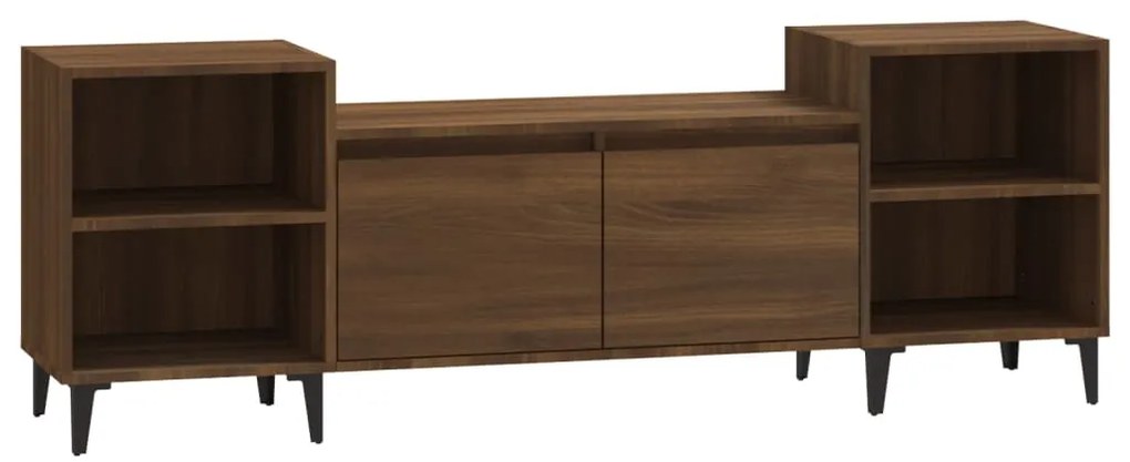 vidaXL Έπιπλο Τηλεόρασης Καφέ Δρυς 160x35x55 εκ. Επεξεργασμένο Ξύλο