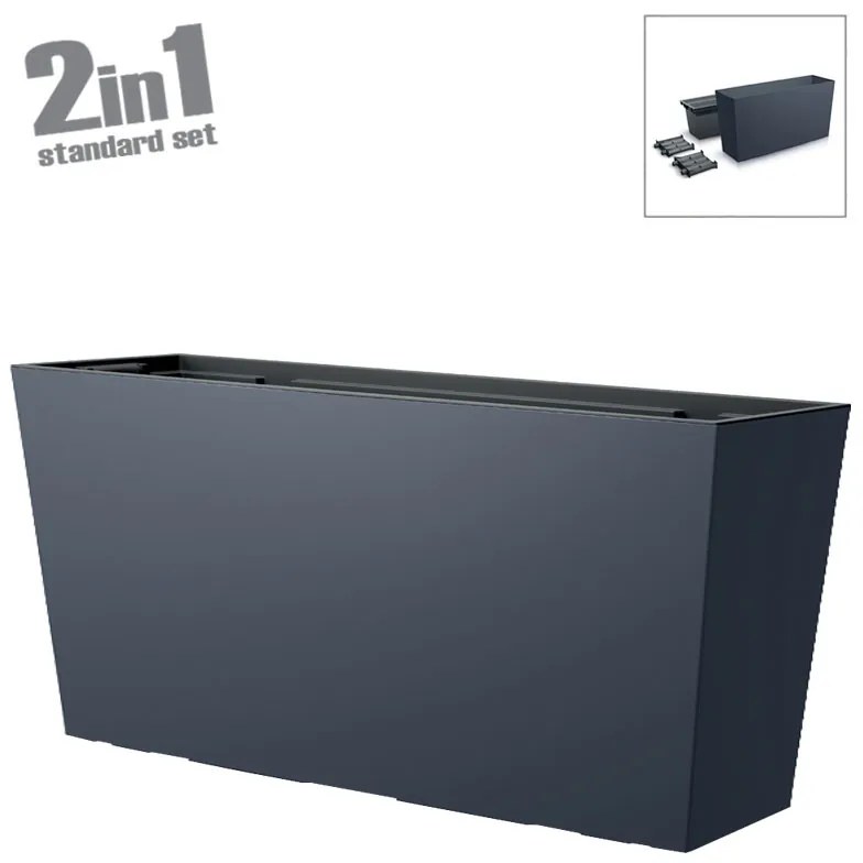 ΖΑΡΝΤΙΝΙΕΡΑ (2 ΣΕ 1) ΠΛΑΣΤΙΚΗ ΑΝΘΡΑΚΙ URBI CASE M - 77x23.5x40.6cm 3/33KIB