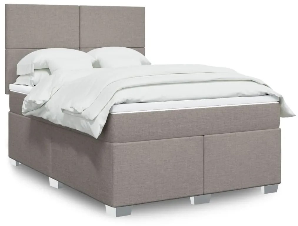 ΚΡΕΒΑΤΙ BOXSPRING ΜΕ ΣΤΡΩΜΑ TAUPE 160X200 ΕΚ. ΥΦΑΣΜΑΤΙΝΟ 3290536