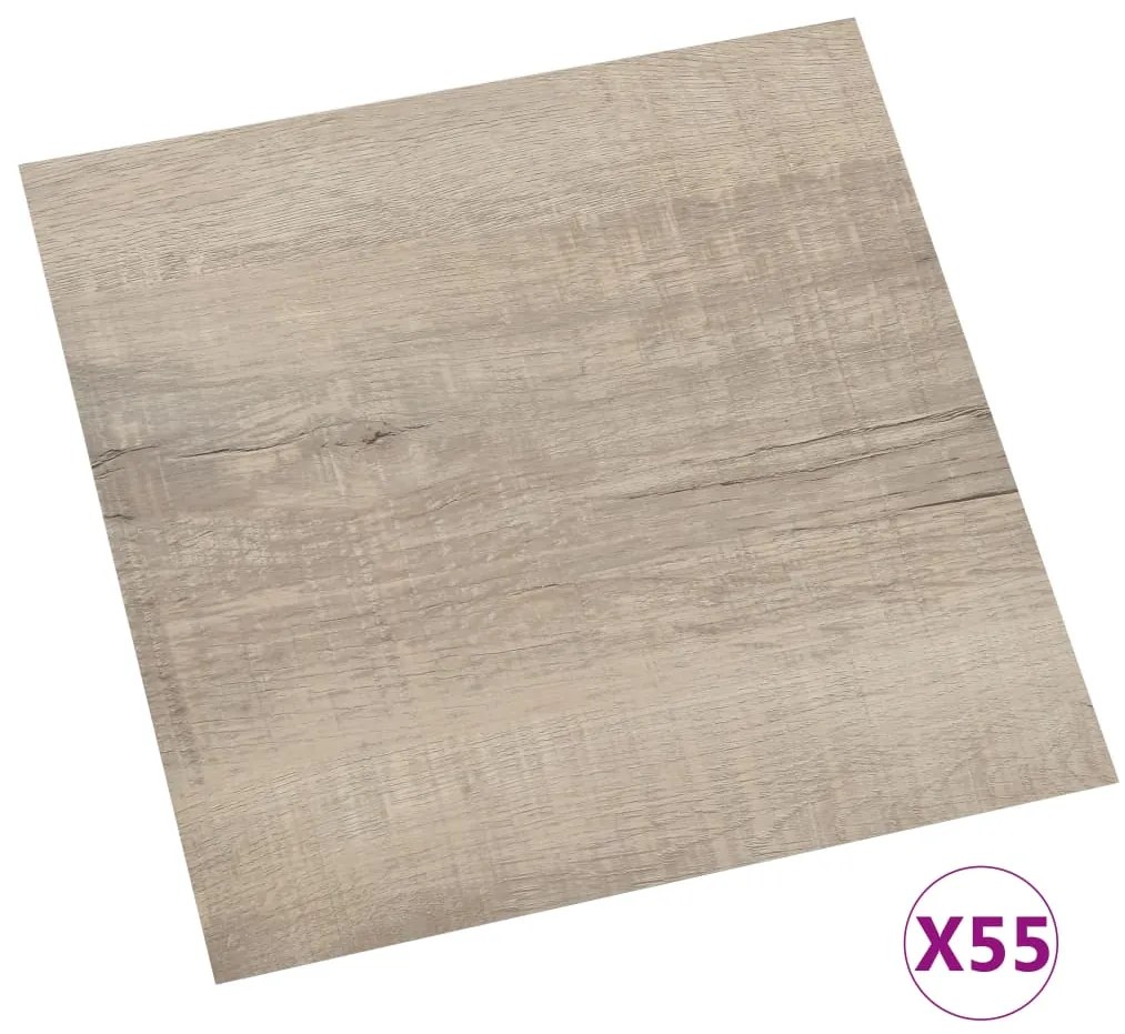 vidaXL Δάπεδο Αυτοκόλλητο Taupe 55 τεμ. 5,11 μ² από PVC