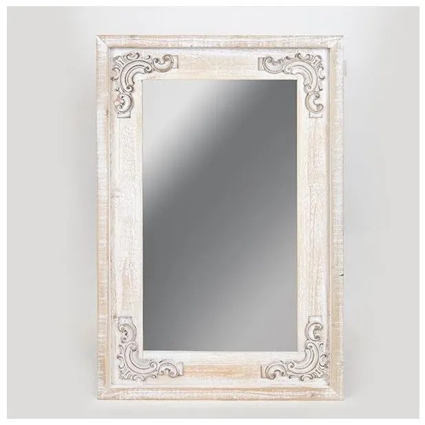 Καθρέφτης Ξύλινος Φυσικό Με Σχέδιο 60x3x90cm 751-10011 Estheti-751-10011-Μπεζ 751-10011