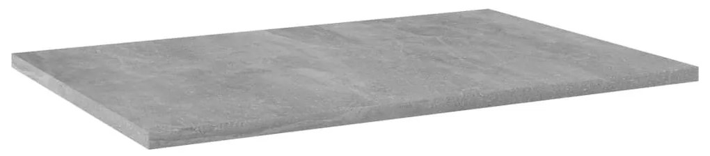 Ράφια Βιβλιοθήκης 4 τεμ. Γκρι Σκυροδ. 60x40x1,5 εκ. Επεξ. Ξύλο - Γκρι