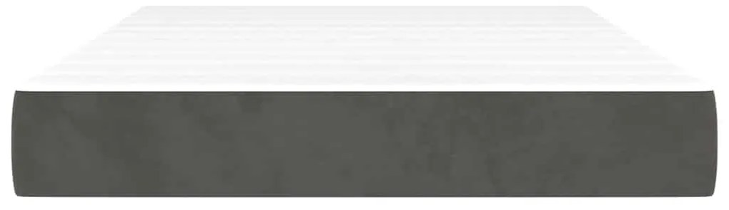 vidaXL Στρώμα με Pocket Springs Σκούρο Γκρι 140x210x20 εκ. Βελούδινο