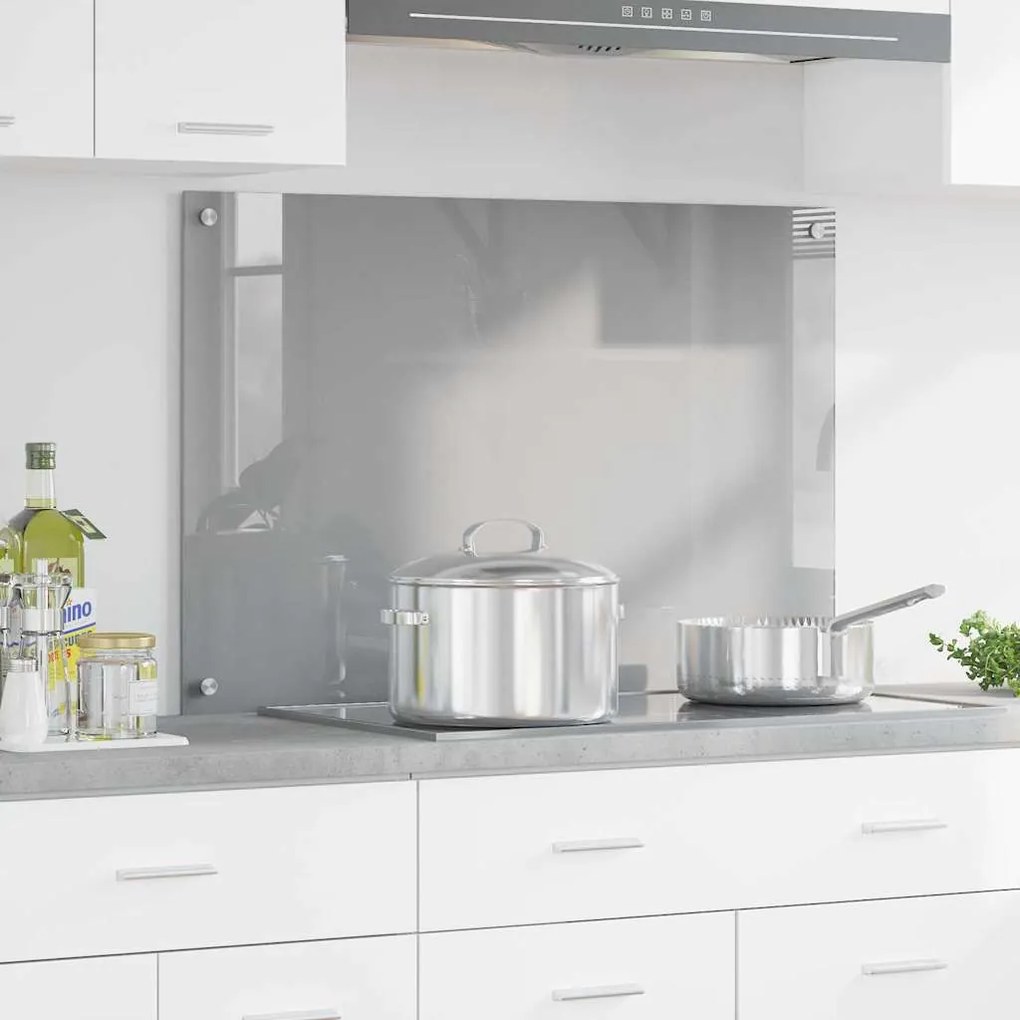 vidaXL Φωτιστικό Κουζίνας Ανοιχτό Γκρι 90x60x0,6 εκ. Σκληρυμένο Γυαλί