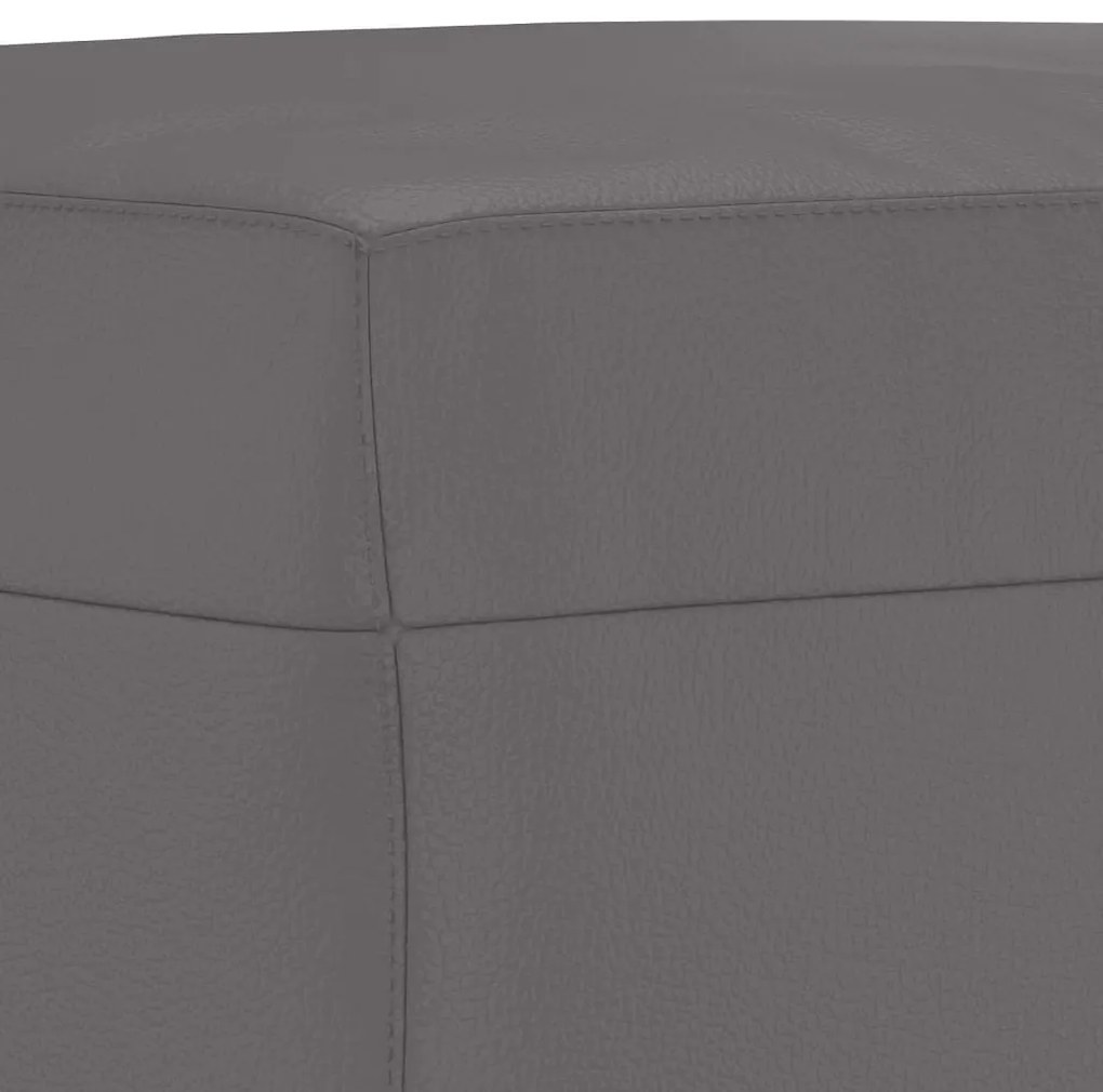 vidaXL Πολυθρόνες Σετ 3 Τεμαχίων Γκρι Συνθετικό Δέρμα με Μαξιλάρια