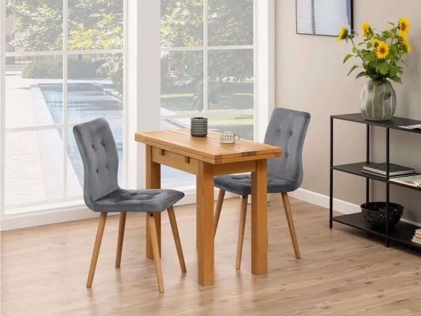 Σετ τραπεζαρίας Oakland 677, 75x45x100cm, Αριθμός θέσεων: 2, Γωνιακό, Ξύλο: Δρυς | Epipla1.gr