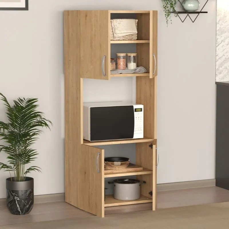 Ντουλάπα κουζίνας Armado Megapap χρώμα sapphire oak 60x32x140εκ. - GP041-0086,3