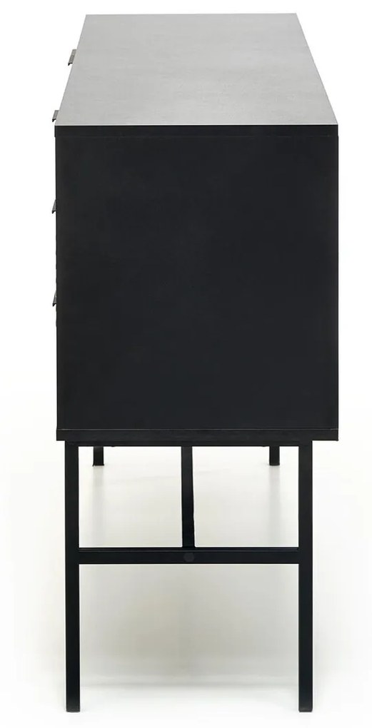 Σιφονιέρα Houston K103, Μαύρο, Artisan βελανιδιά, Με συρτάρια και ντουλάπια, Αριθμός συρταριών: 3, 86x160x40cm, 49 kg | Epipla1.gr