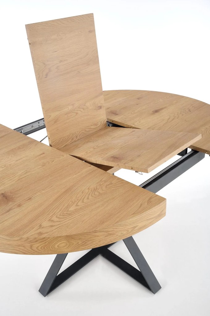 MERCY extension table, color: top - golden oak, legs - black DIOMMI V-CH-MERCY-ST