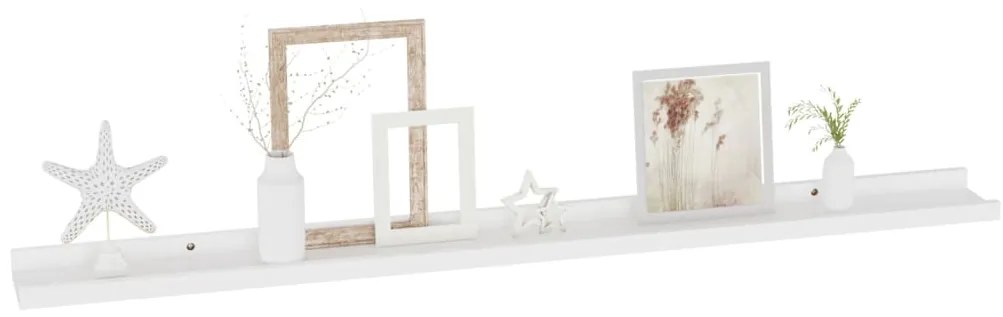vidaXL Ράφια Τοίχου 4 τεμ. Λευκά 100 x 9 x 3 εκ.