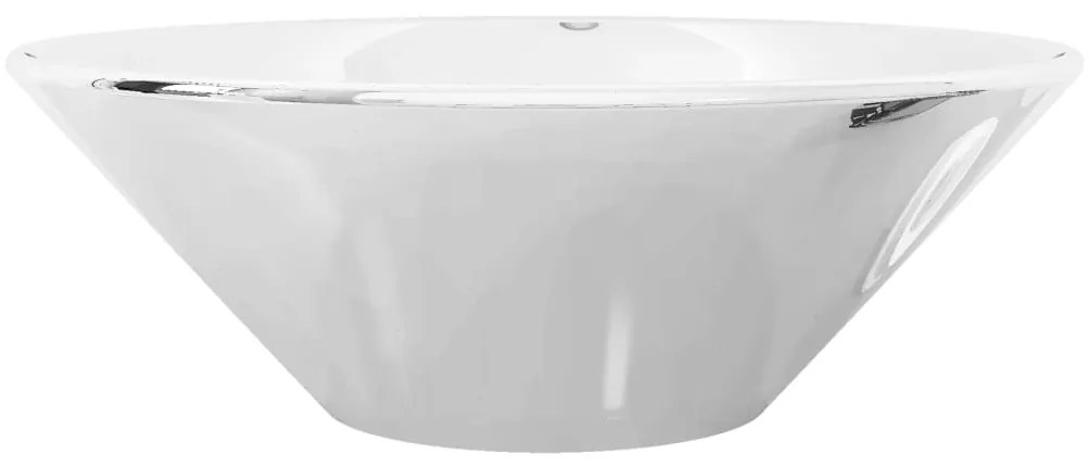 vidaXL Νιπτήρας Ασημί 42 x 14 εκ. Κεραμικός