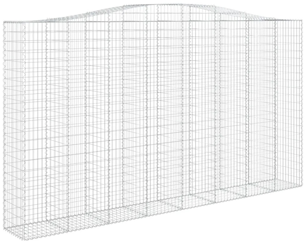 vidaXL Συρματοκιβώτια Τοξωτά 3 τεμ. 400x50x220/240 εκ. Γαλβαν. Ατσάλι