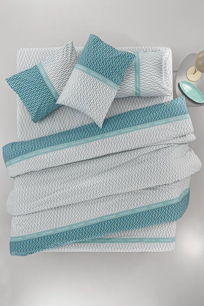 Σετ Σεντόνια Βαμβακερά Υπέρδιπλα 240x265εκ. Status Petrol Guy Laroche