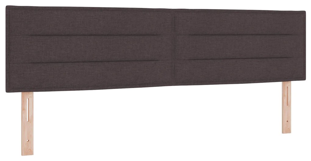 vidaXL Κρεβάτι Box Spring με Στρώμα Σκούρο Καφέ 180x200 εκ. Ύφασμα