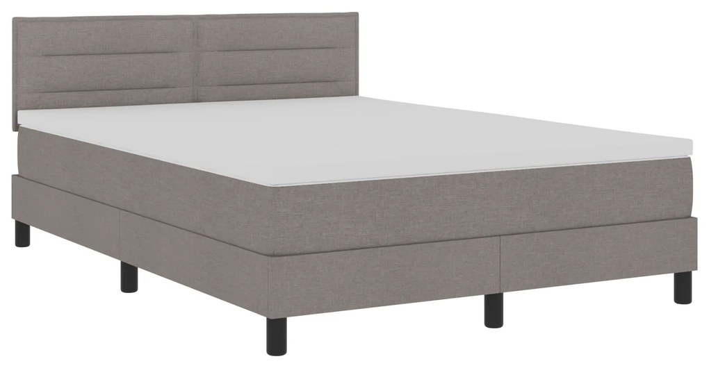 vidaXL Κρεβάτι με Βάθρο με Στρώμα Ταμπεχ 160x200 cm Ύφασμα