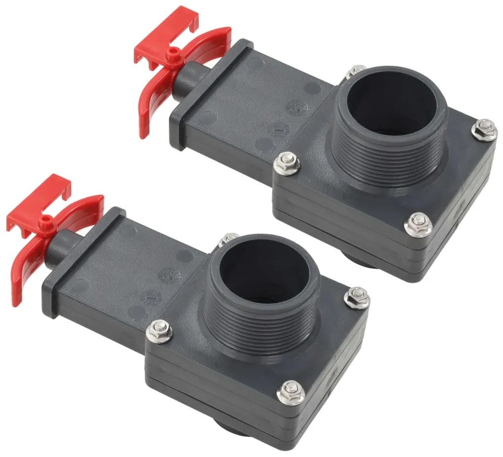 vidaXL Βαλβίδες Πισίνας Συρταρωτές 2 τεμ. 1,5''