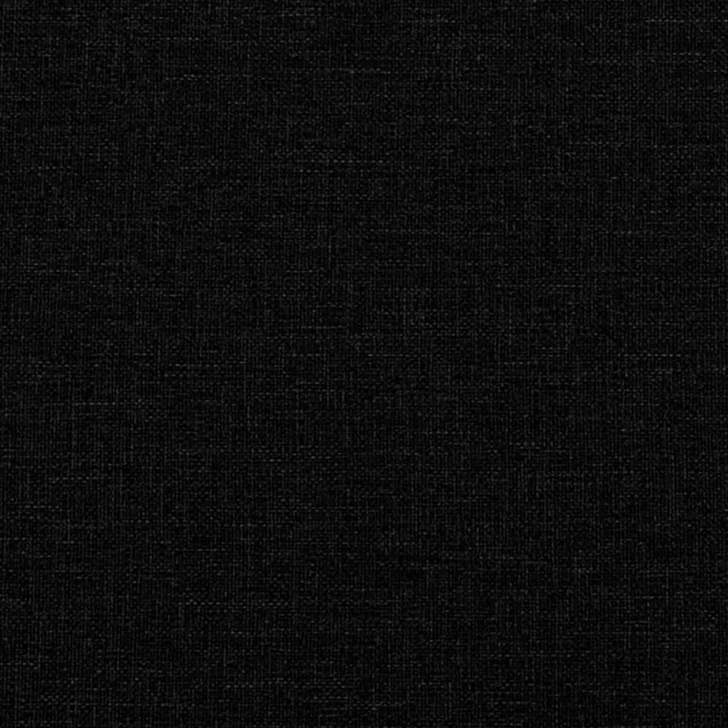 Καναπές Διθέσιος Μαύρος 140 εκ. Υφασμάτινος Διακ. Μαξιλάρια - Μαύρο