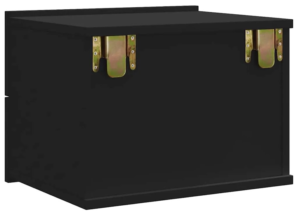 vidaXL Κομοδίνα 2 τεμ. Μαύρα 40 x 30 x 30 εκ. από Επεξ. Ξύλο