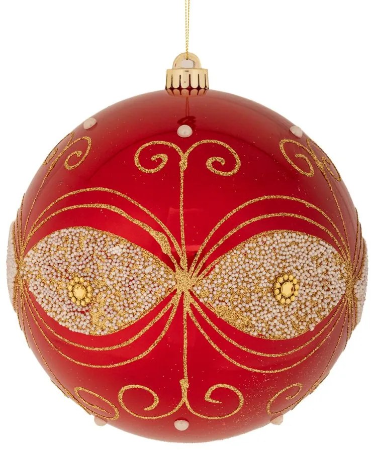 Χριστουγεννιάτικη Μπάλα Πλαστική Περλέ Κόκκινη 15εκ. iliadis 90964