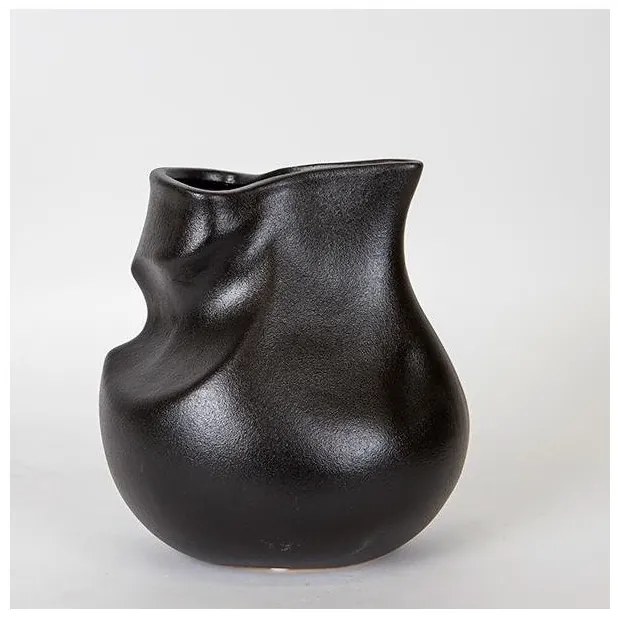 Βάζο Κεραμικό Μαύρο 20.5x20.5x22cm 752-20143 Estheti-752-20143-Μαύρο 752-20143