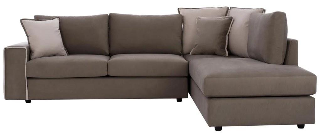 Γωνιακός Καναπές HOME C3255.03R Δεξιά Γωνία Ύφασμα Αλέκιαστο Καφέ - Μπέζ 270x225x90Yεκ. 270x225x90 εκ.