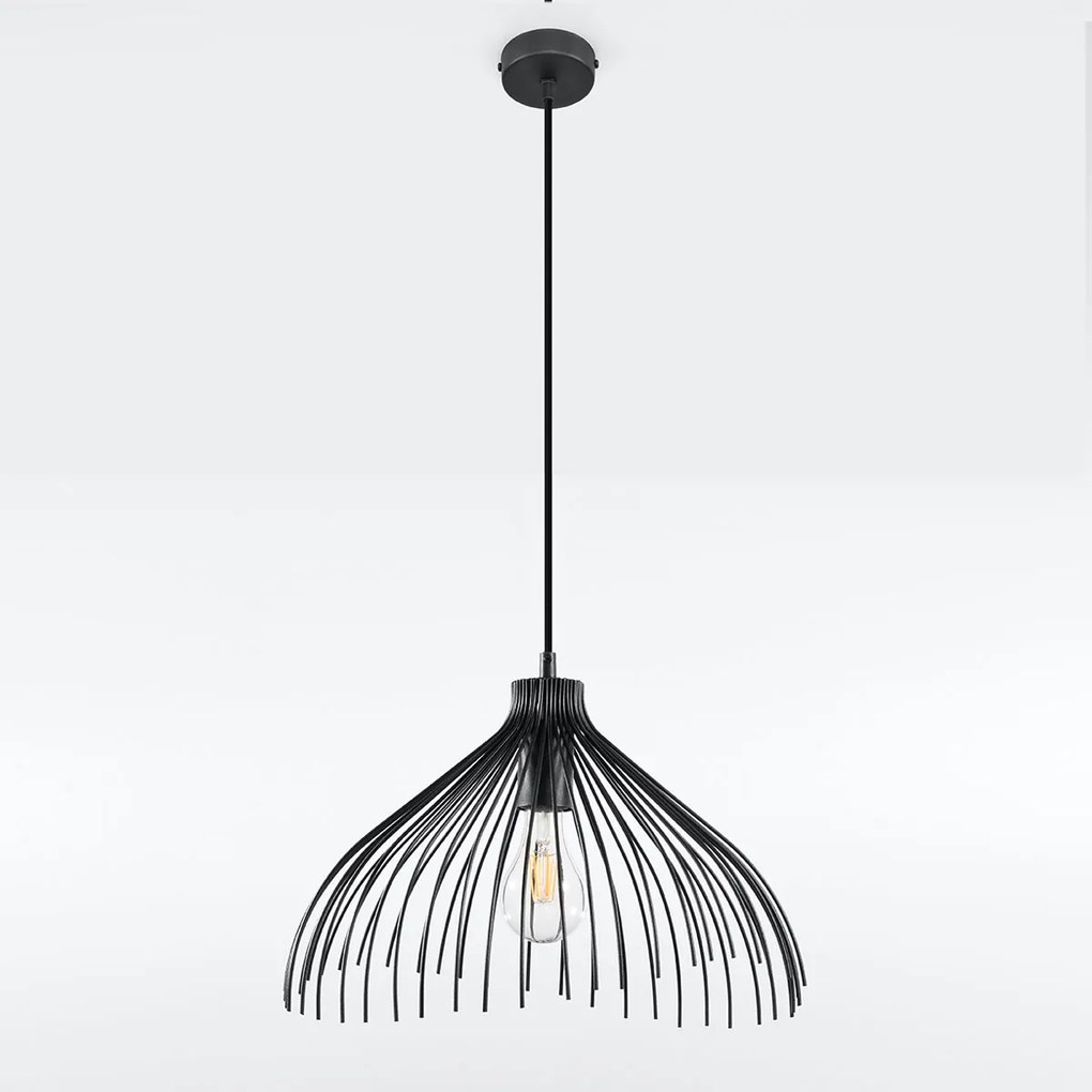 Φωτιστικό Οροφής Μονόφωτο Sollux Umb Black SL.0665