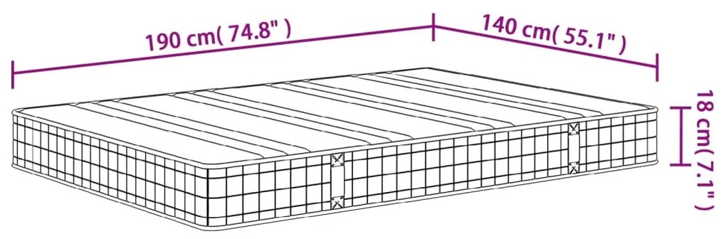 ΣΤΡΩΜΑ ΜΕ BONNELL SPRINGS ΜΕΣΑΙΑ ΣΚΛΗΡΟΤΗΤΑ 140 X 190 ΕΚ. 3206378