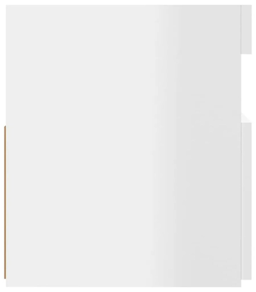 Έπιπλο Τηλεόρασης με LED Γυαλιστερό Λευκό 90x35x40 εκ. - Λευκό