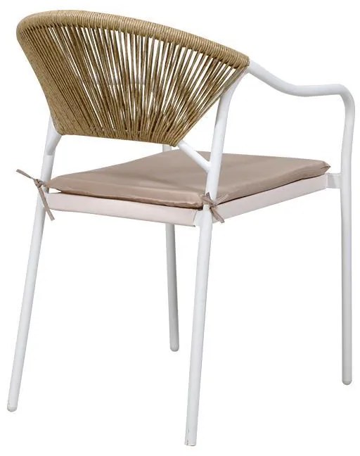 Καρέκλα FL2100 Fylliana Μεταλλική Λευκή 55x61x85 εκ. 55x61x85 εκ.