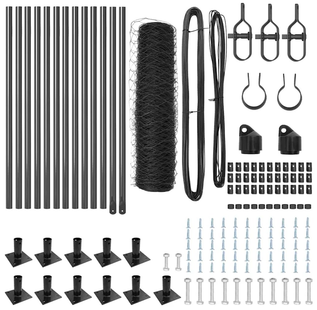 vidaXL Στύλος Περιφράξεων Γκρι